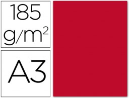 50h. cartulina Guarro A3 185g/m² rojo